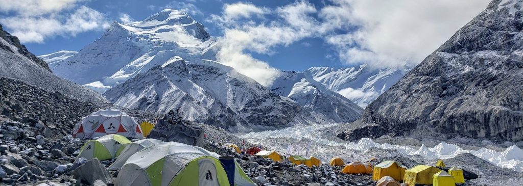 View of Cho Oyu from Base Camp