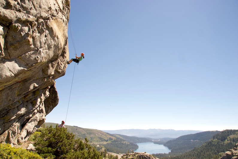 Introduction to outdoor rock on Donner Summit - Lake Tahoe