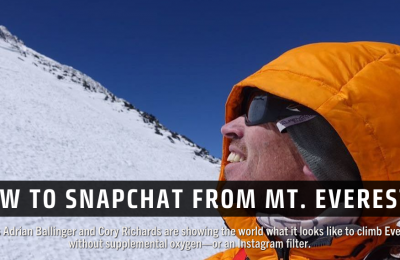 Popular Mechanics: How to Snapchat from Mt. Everest