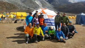 Alpenglow team photo, Ama Dablam