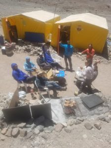 hanging in base camp on Aconcagua with Alpenglow Expeditiosns
