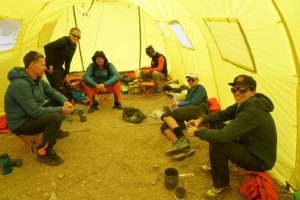 camp 1 on Aconcagua with Alpenglow Expeditions
