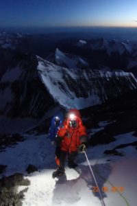Summit morning on the north side of Mt Everest