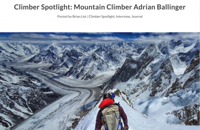 Moja Gear Climber Spotlight with Adrian Ballinger