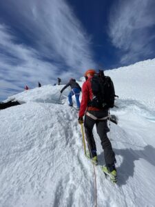 Chile team climbing to Summit