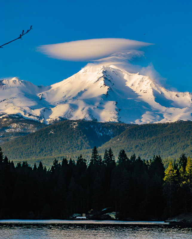 Clouds of Mount Shasta in California