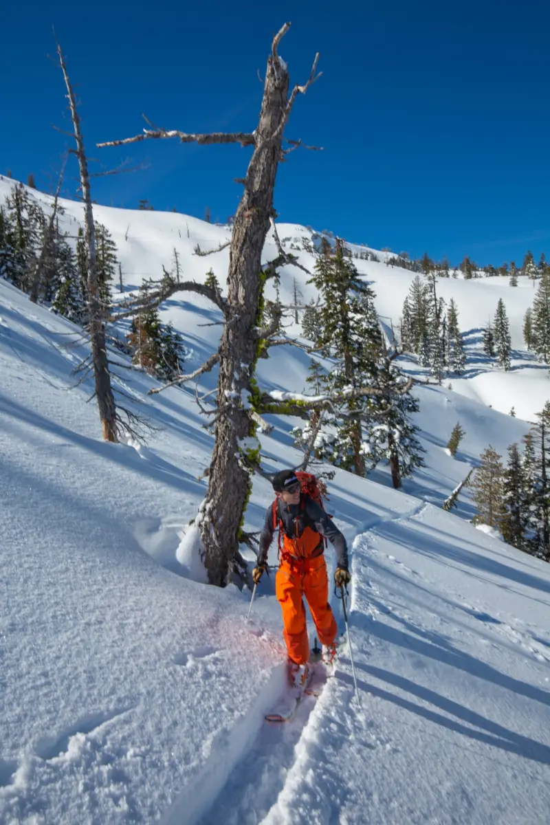 private backcountry ski guiding in lake tahoe with professional mountain guides