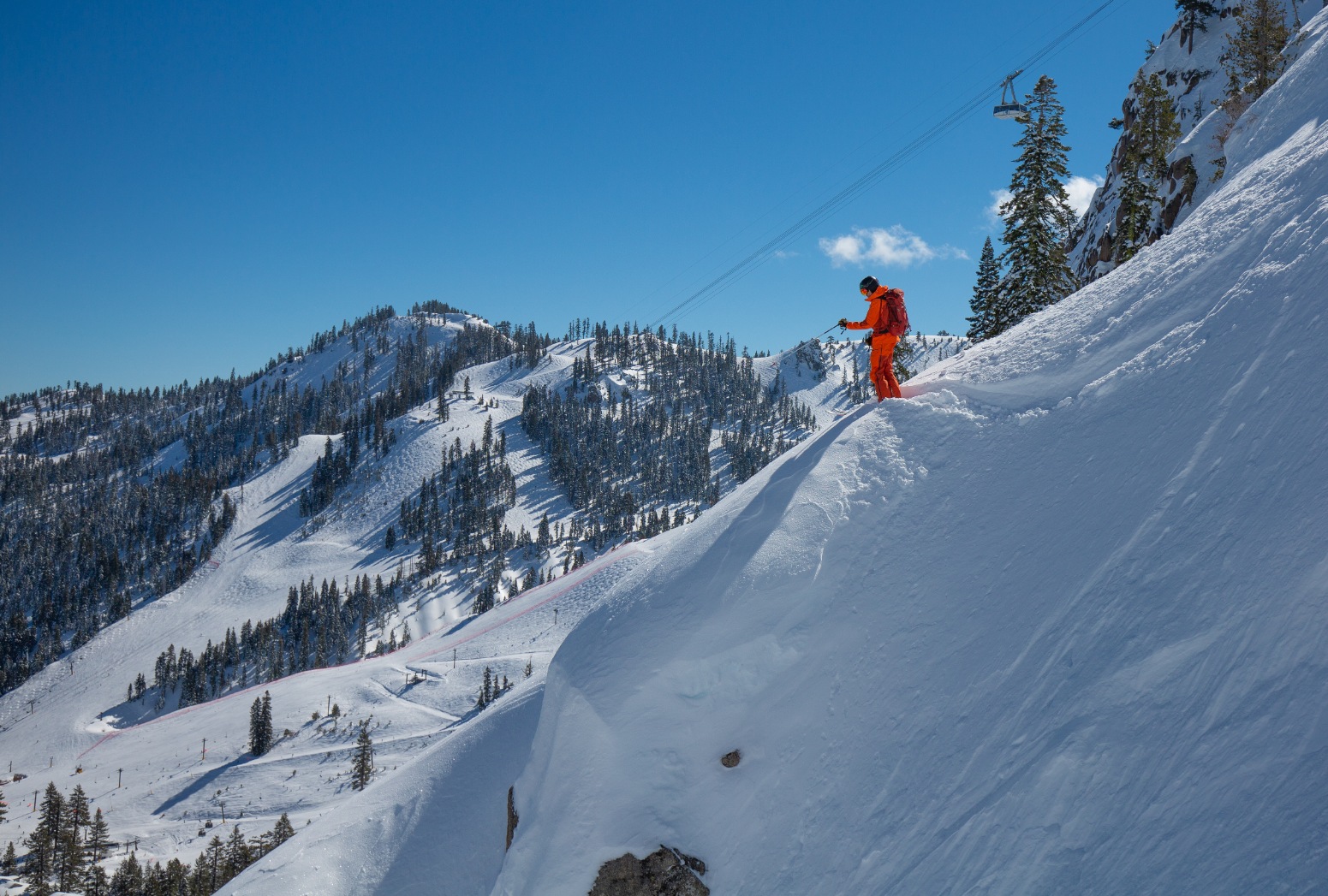 private backcountry ski guiding in lake tahoe with professional mountain guides