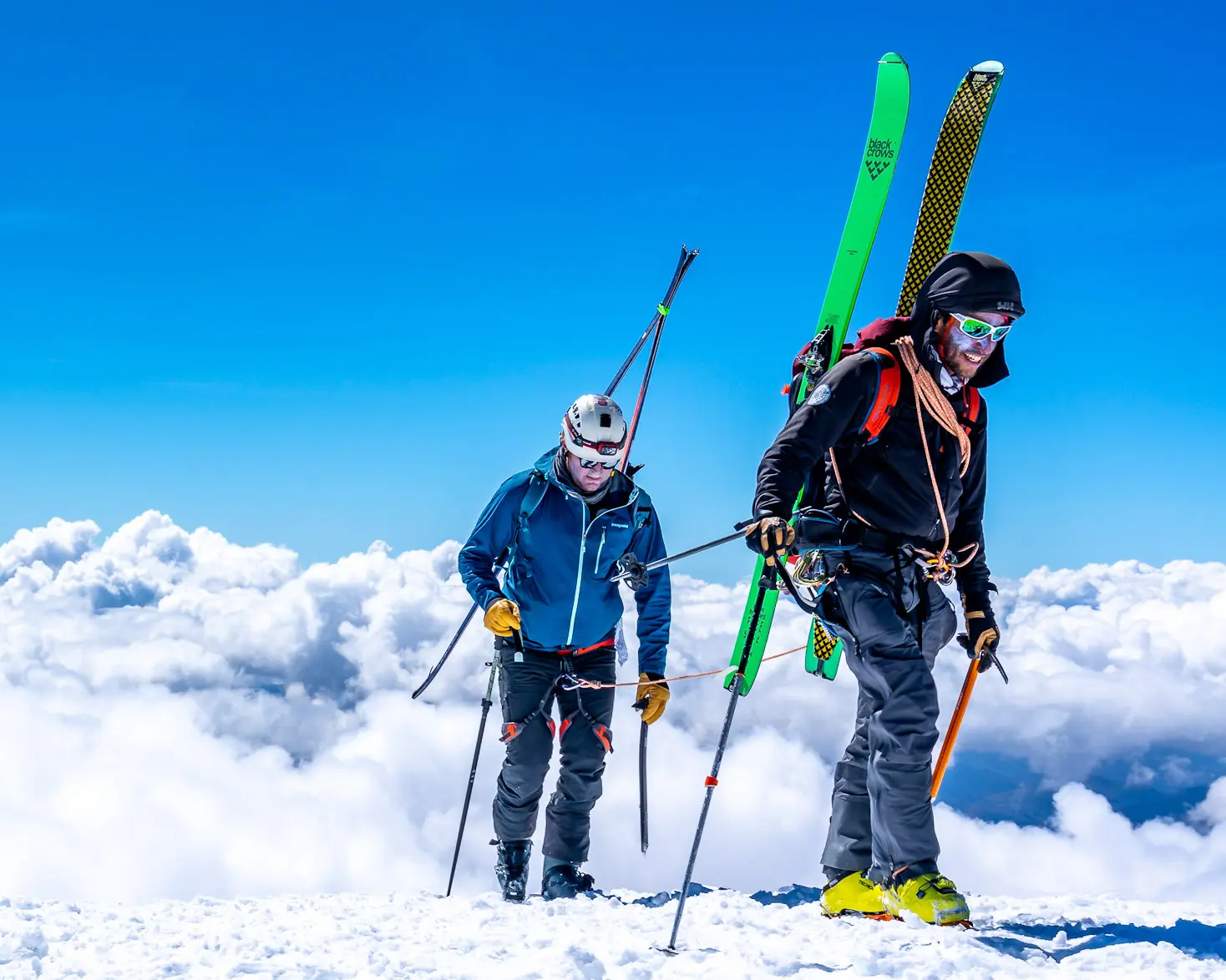 Backcountry ski mountaineering course in the Lake Tahoe backcountry with Alpenglow Expeditions guides