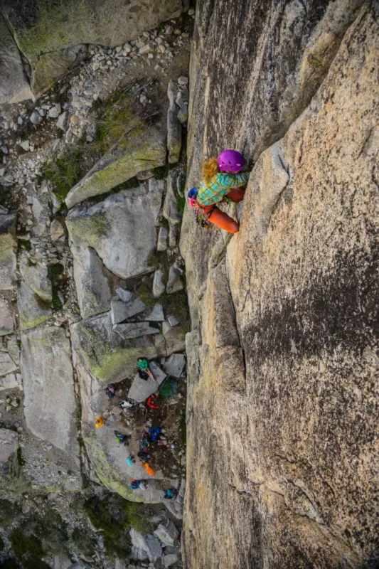 guided multi-pitch rock climbing at Lovers Leap in Lake Tahoe with professional mountain guides