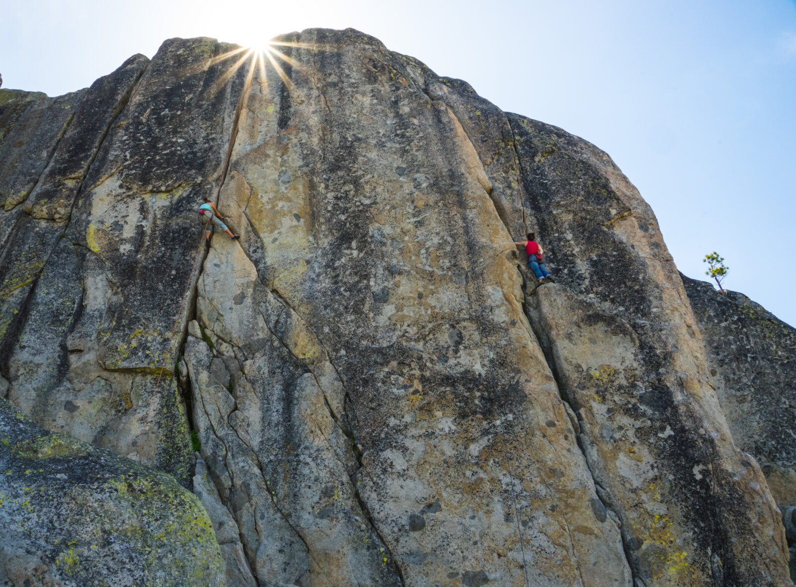 A private full day of rock climbing with Alpenglow allows you to name the dates and location for your day with one of our AMGA certified rock guides. Give us a call to start planning your dream adventure in California.