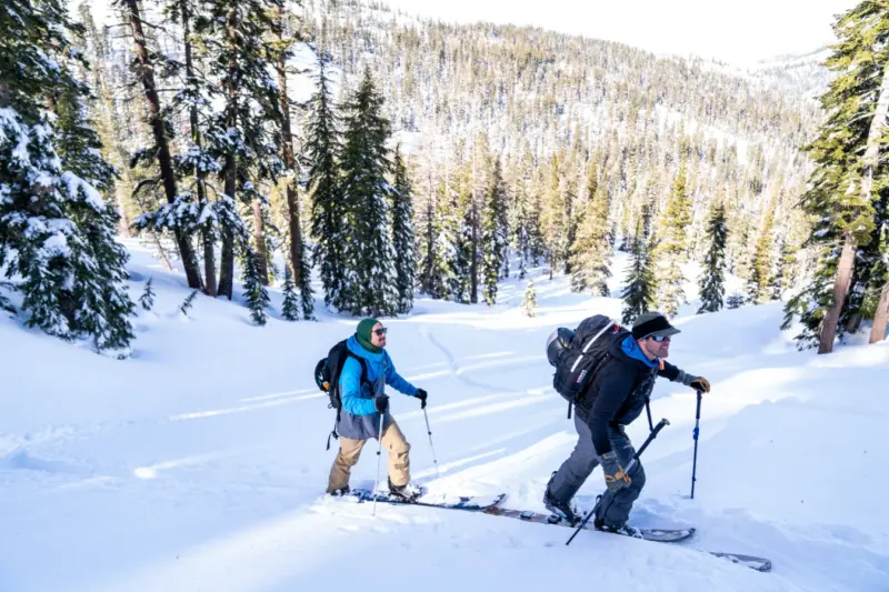 private backcountry ski guiding in lake tahoe with professional mountain guides