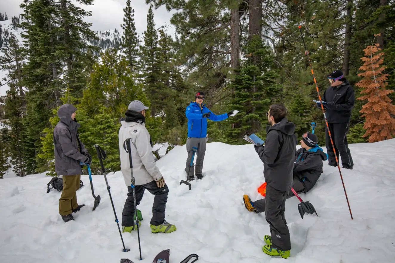 aiare course in lake tahoe taught by professional mountain guides