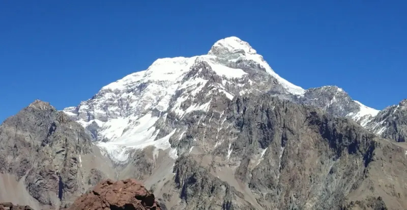 A view of Aconcagua, the tallest mountain in South America.