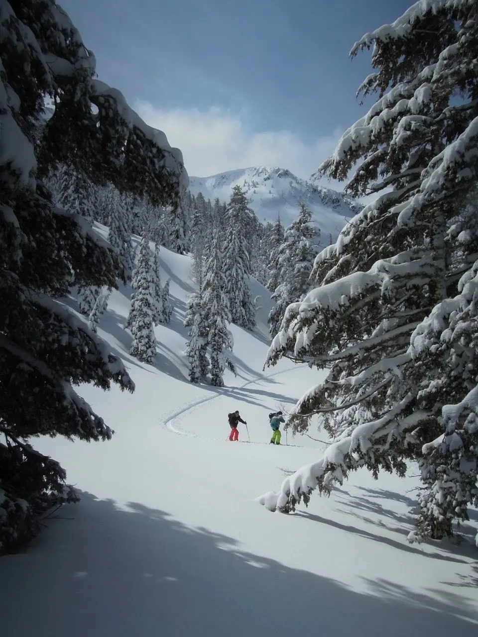private backcountry ski guiding in lake tahoe with professional mountain guides