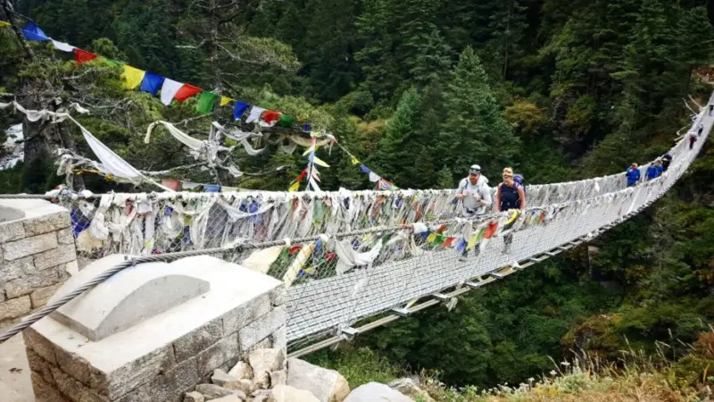 Expedition Team Explores Namche Bazaar
