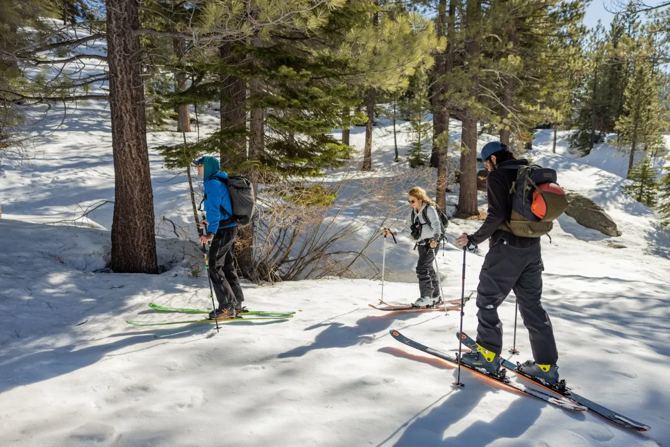 Learn Backcountry Skiing and Splitboarding in Lake Tahoe with professional ski guides.