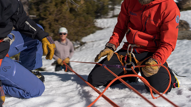 Intro to Mountaineering course near Lake Tahoe in the Sierra Nevada mountains with Alpenglow Expeditions' professional mountain guides.