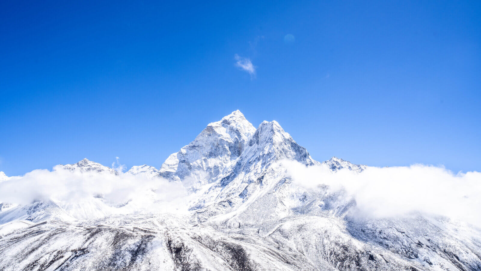 The north side of Ama Dablam above the clouds.