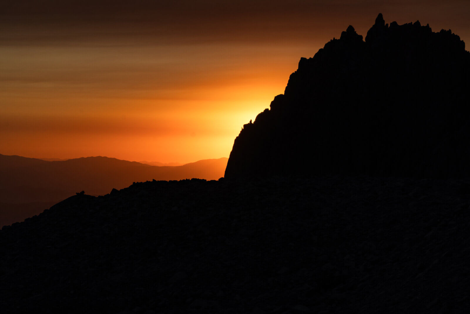 Sunrise from 10,000 ft in the High Sierra